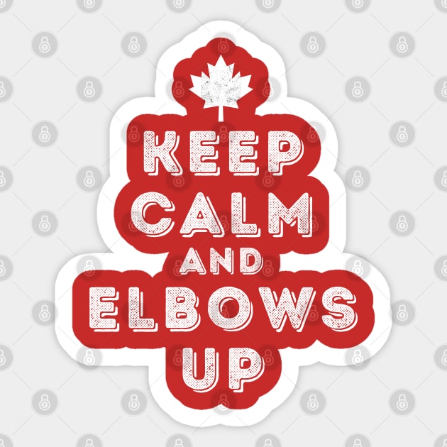 Elbows-Up Sticker by Creatifly Graphic Tees